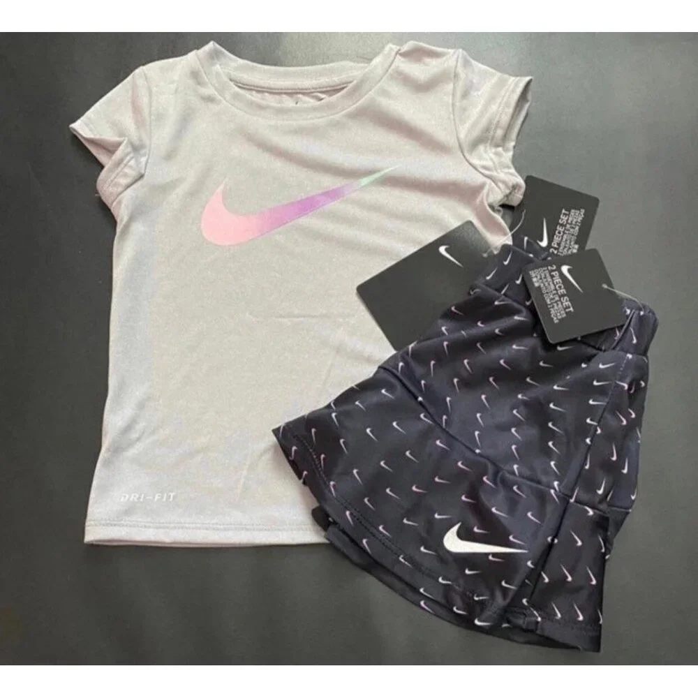 NWT Nike Glitter Athletic Skort Set Baby Girls Size 12M